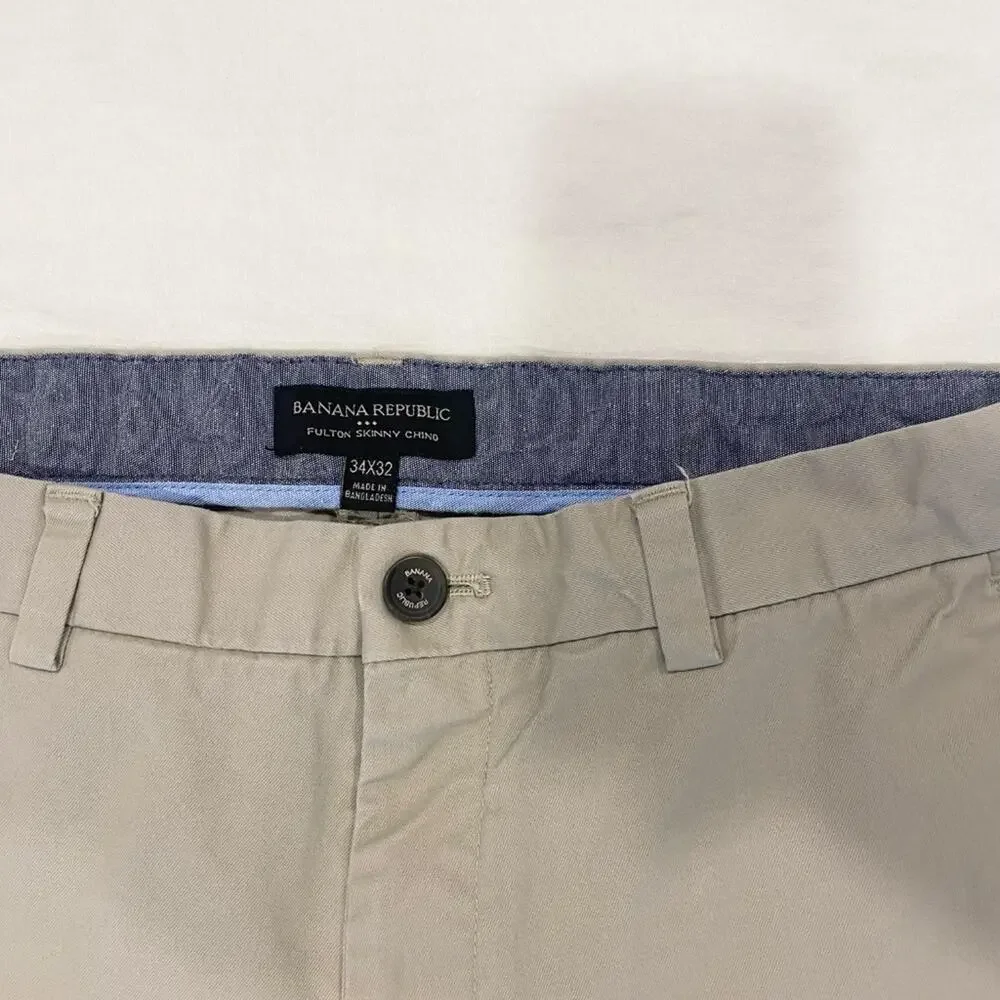 Banana Republic Men's Fulton Skinny Chino - 34x32